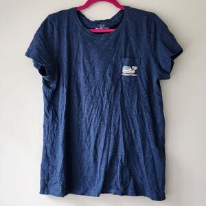 Vineyard Vines 100% Cotton T-Shirt | Women's M | American Flag Whale 4th July